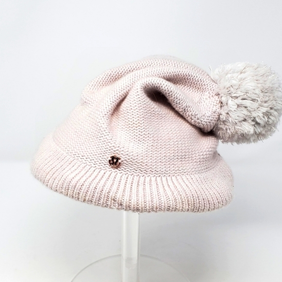 LULULEMON 100% MERINO WOOL PINK POM POM BEANIE HAT TOQUE  KNITWEAR WOMEN OS - Picture 1 of 14